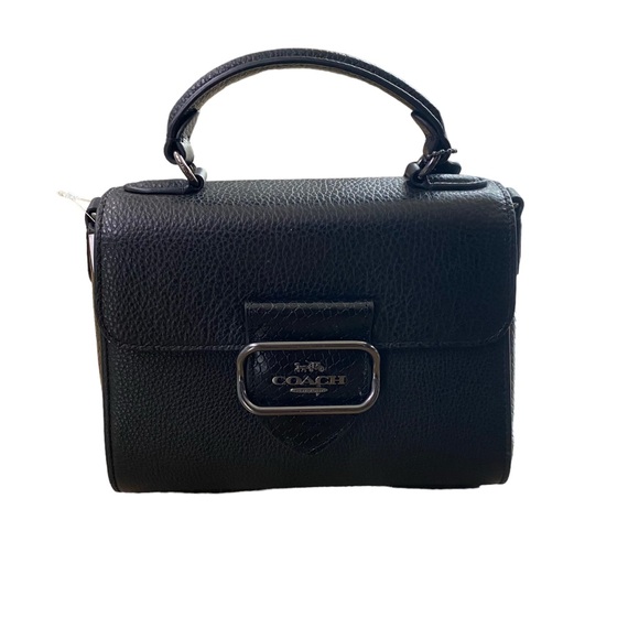 Coach CF321 Morgan Top Handle Satchel in Black NWT - Picture 2 of 6